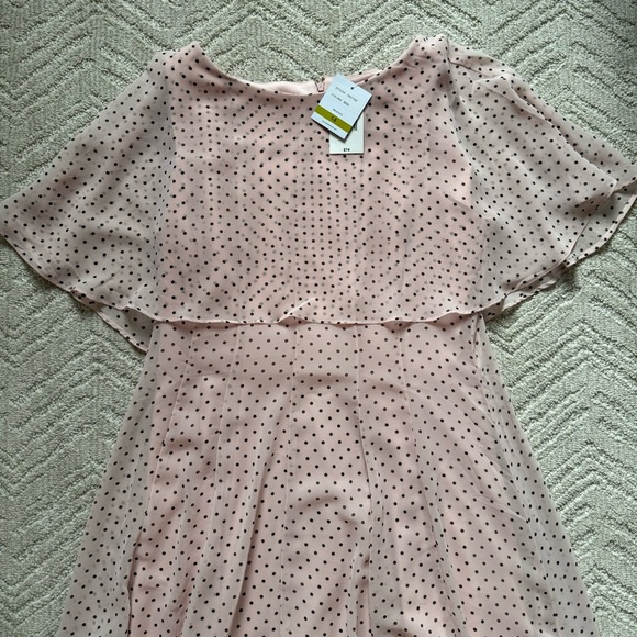 Danny & Nicole dress pale pink with black polka dots size 14 - Picture 3 of 4